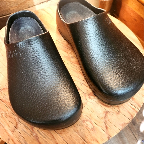 BIRKENSTOCK SUPER BIRKI POLYURETHANE BLACK CLOG- SIZE EURO 36 USA LADIES 6 - Picture 2 of 12